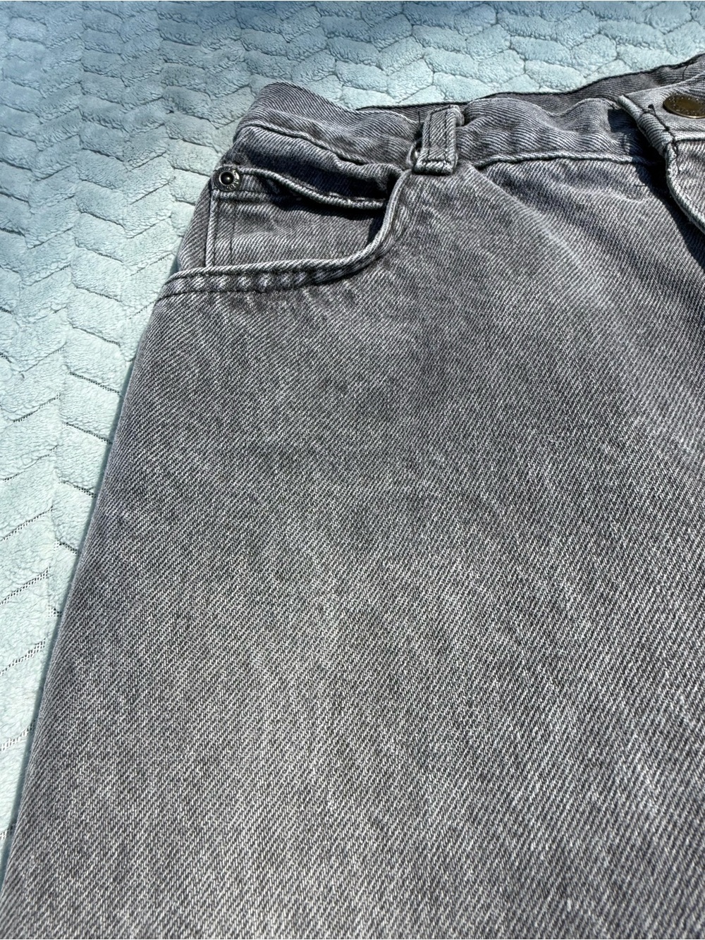 Vintage 80s Gitano High Waisted Mom Jeans Gray Acid Wash Tapered Leg Zip Ankle - Picture 13 of 15